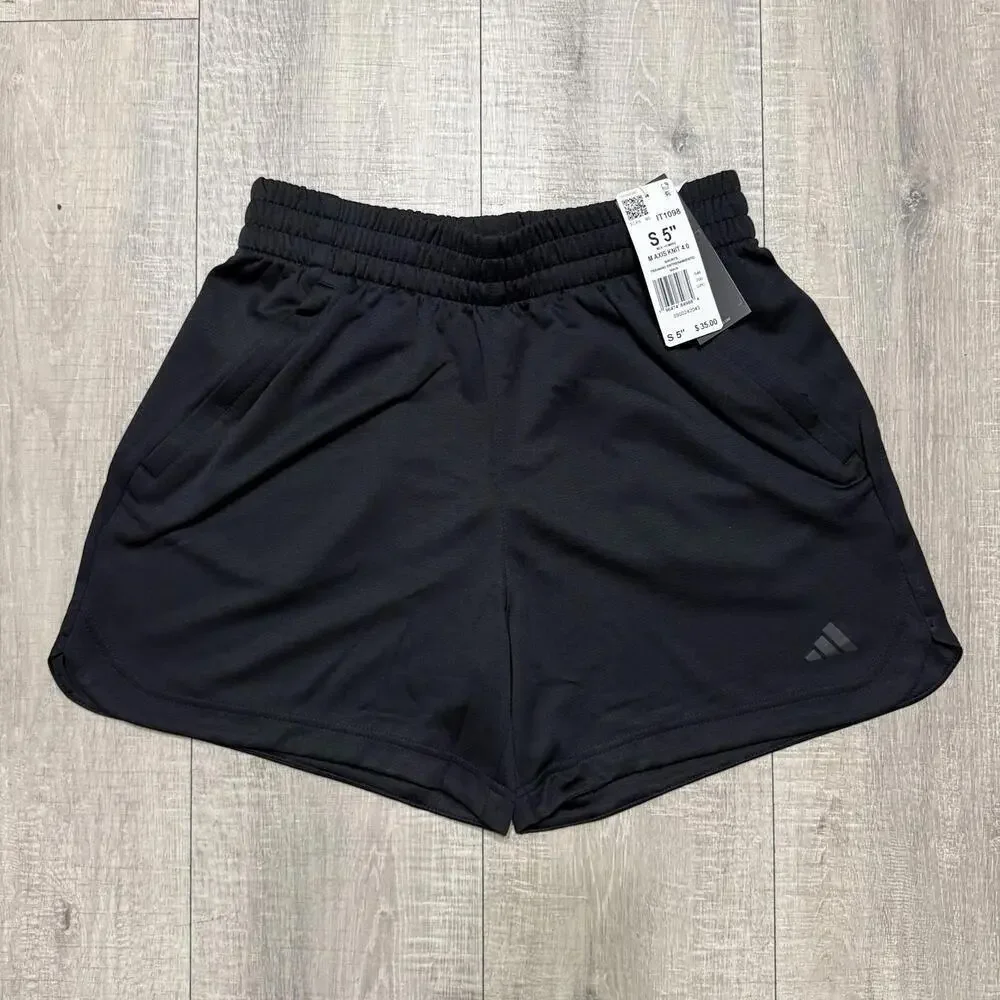 Adidas Axis Knit 5” Woven Shorts Zip Pockets IT1098 Breathable Size Small Men